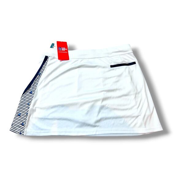 PGA TOUR Women's White/Blue W/Sailboats Golf Tennis Skort Large NWT - Picture 1 of 10